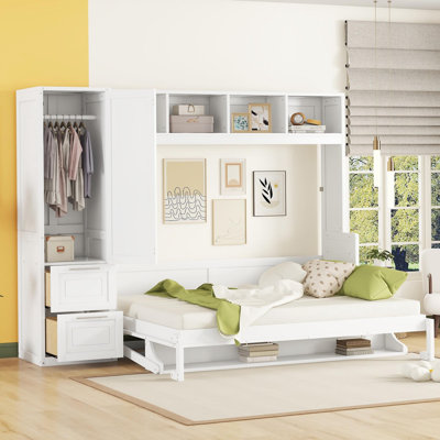 Latitude Run Scheinman Portrait Queen Murphy Bed Reviews Wayfair